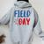 Field Day Red White And Blue Student Teacher Women Oversized Hoodie Back Print Sport Grey