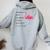 Flamingo Wrinkles Only Go Where Smiles Have Been Women Oversized Hoodie Back Print Sport Grey