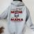 Goded Me Two Titles Mom Nana Mother's Day Women Oversized Hoodie Back Print Sport Grey