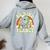 Groovy Earth Day Be Kind To Our Planet Retro Environmental Women Oversized Hoodie Back Print Sport Grey