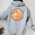 Hippie Imagine Living Life In Peace Sign Mushroom Retro 70S Women Oversized Hoodie Back Print Sport Grey