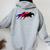 Horse Race Splechase Derby Racing Women Oversized Hoodie Back Print Sport Grey