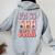 I'm So Egg-Stra Cute Bunny Egg Hunt Retro Groovy Easter Day Women Oversized Hoodie Back Print Sport Grey