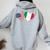 Italy Usa Flag T Heart Italian American Love Women Oversized Hoodie Back Print Sport Grey