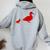 Mama Duck 1 Duckling Animal Family R Women Oversized Hoodie Back Print Sport Grey