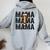 Mama Lightning Bolt Game Day Football Season Mom Women Women Oversized Hoodie Back Print Sport Grey