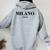 Milano Italia Retro Preppy Italy Girls Milan Souvenir Women Oversized Hoodie Back Print Sport Grey