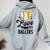 Mom S For Love My Ballers Softball Women Oversized Hoodie Back Print Sport Grey