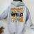 Mommy Of The Birthday Wild One Safari Mom And Dad Boy Family Women Oversized Hoodie Back Print Sport Grey