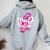 Mud Sistas Mud Running Team Cool Girls Mud Run Women Oversized Hoodie Back Print Sport Grey