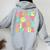 Peace Out First Grade Groovy 1St Grade Last Day Of School Women Oversized Hoodie Back Print Sport Grey