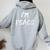 I Come In Peace I'm Peace Matching Couples Women Oversized Hoodie Back Print Sport Grey