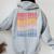 Piedras Negras City Groovy Retro Women Oversized Hoodie Back Print Sport Grey