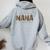 In My Praying Nana Era Women Oversized Hoodie Back Print Sport Grey