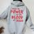 There Is Power In The Blood Of Jesus Christian Women Oversized Hoodie Back Print Sport Grey