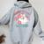 Retro Pink Christmas Santa's Favorite Labor & Delivery Nurse Women Oversized Hoodie Back Print Sport Grey