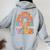 Seven Is A Vibe 7Th Birthday Rainbow Groovy Boys Girls Women Oversized Hoodie Back Print Sport Grey