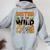 Sister Of The Birthday Wild One Safari Boy Family Matching Women Oversized Hoodie Back Print Sport Grey