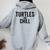 Turtles And Chill Sea Turtle Lover Meme Reptile Women Oversized Hoodie Back Print Sport Grey