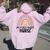 0Jvn Mother Baby Nurse Rainbow Postpartum Nursing Life Women Oversized Hoodie Back Print Light Pink