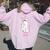 Be My Boo Valentine Valentines Day Costume Women Oversized Hoodie Back Print Light Pink