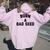 Born A Bad Seed Offensive Sarcastic Quote Women Oversized Hoodie Back Print Light Pink