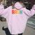 Bruh Formerly Known As Mom Joke Saying Women Oversized Hoodie Back Print Light Pink