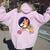 Demigirl Corgi In Space Trans Pride Women Oversized Hoodie Back Print Light Pink