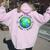 Earth Day Teacher Environment Day Recycle Earth Day Women Oversized Hoodie Back Print Light Pink