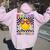 Field Day 2024 First Grade Fun Day Sunglasses Field Trip Women Oversized Hoodie Back Print Light Pink