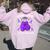 Fight Lupus Purple Awareness Ribbon Lupus Fighter Men Women Oversized Hoodie Back Print Light Pink