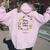 Floral Christian Pray Without Ceasing Bible Verse Motivation Women Oversized Hoodie Back Print Light Pink