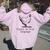 Fluent In Foul Language Chicken Farmer Chicken Lover Women Oversized Hoodie Back Print Light Pink