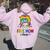Free Mom Hugs Messy Bun Rainbow Gay Trans Pride Mother Day Women Oversized Hoodie Back Print Light Pink