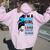 Gemini Girl May Birthday June Gemini Zodiac Sign Horoscope Women Oversized Hoodie Back Print Light Pink