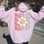 Groovy Daddy Matching Family Birthday Party Daisy Flower Women Oversized Hoodie Back Print Light Pink