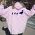 Mama Duck 3 Ducklings Animal Family B Women Oversized Hoodie Back Print Light Pink