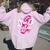 Mud Sistas Mud Running Team Cool Girls Mud Run Women Oversized Hoodie Back Print Light Pink