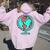 Reads Across That America Reading Lover Teacher Reader Women Oversized Hoodie Back Print Light Pink