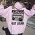 Recover Out Loud Vintage Style Tape Recorder Women Oversized Hoodie Back Print Light Pink