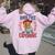 Retro Born Free But Now I'm Expensive Girl 4Th Of July Women Oversized Hoodie Back Print Light Pink