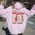 Retro Christmas Labor And Delivery Nurse Mother Baby Nurse Women Oversized Hoodie Back Print Light Pink