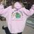 Retro Lucky Behavior Analyst St Patrick's Day Rainbow Bcba Women Oversized Hoodie Back Print Light Pink
