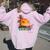 Summer Vacation Cancun Mexico Beach Kid Women Oversized Hoodie Back Print Light Pink