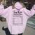 Teacher Nutrition Facts Teacher Appreciation Women Oversized Hoodie Back Print Light Pink