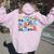 Toy Story Mama Boy Mom Mother's Day For Womens Women Oversized Hoodie Back Print Light Pink