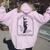 They Didn't Burn Witches They Burned Women Women Oversized Hoodie Back Print Light Pink