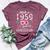 65 Year Old Made In 1959 Floral 65Th Birthday Women Bella Canvas T-shirt Heather Maroon