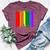 Cleveland Ohio Downtown Rainbow Skyline Lgbt Gay Pride Bella Canvas T-shirt Heather Maroon