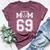 Custom Proud Football Mom Number 69 Personalized For Women Bella Canvas T-shirt Heather Maroon